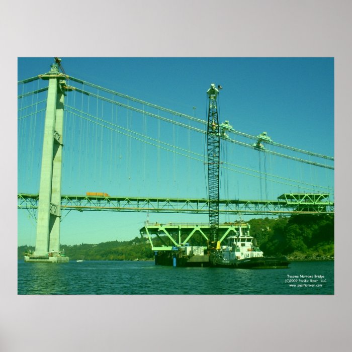 Tacoma Narrows Bridge Construction 2006 2007 Print 