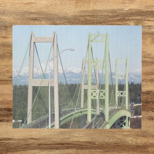 Tacoma Narrows Bridges Landscape Jigsaw Puzzle
