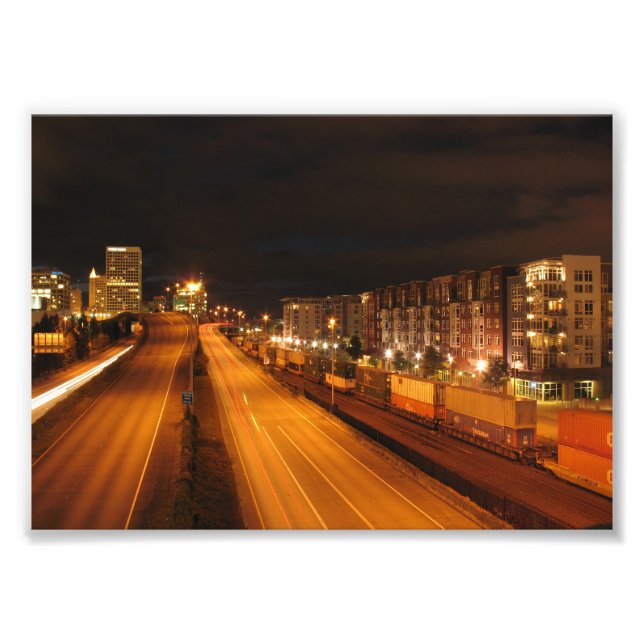 Tacoma Night Scene Photo Print (Front)
