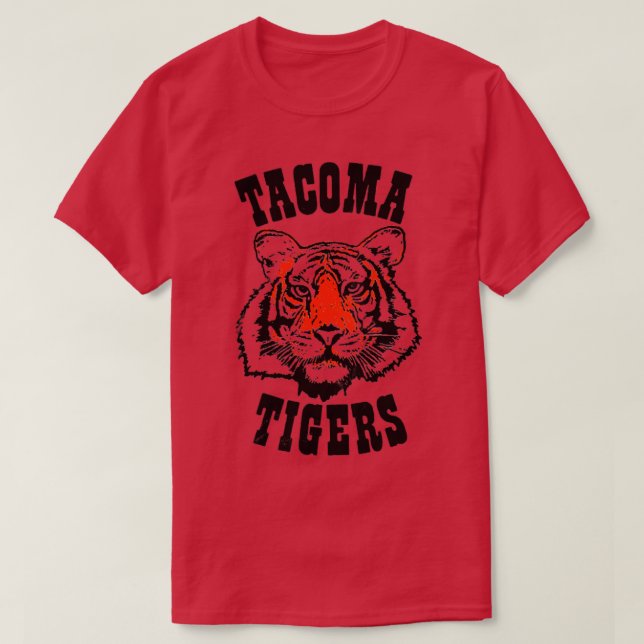 Tacoma Tigers MiLB Team FadedDistressed Style1 T-Shirt (Design Front)