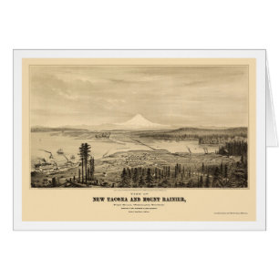 Tacoma, WA Panoramic Map - 1878