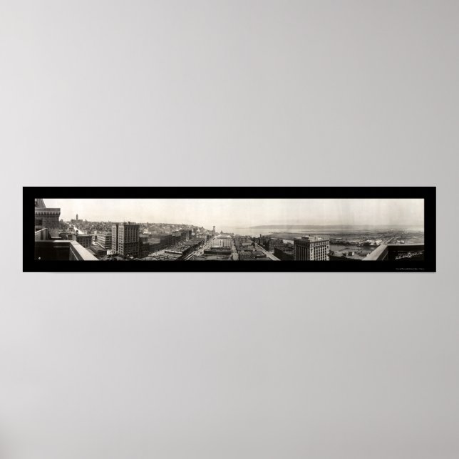 Tacoma WA Panoramic Photo 1913 Poster (Front)