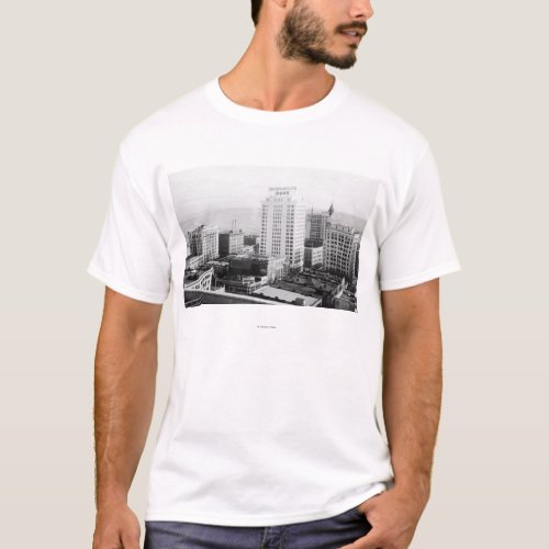 Tacoma WA Skyline View from Winthrop Hotel T_Shirt