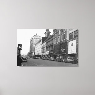 Tacoma, WA View of Broadway Looking North Canvas Print