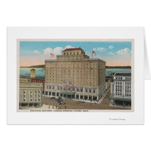Tacoma, WA - View of Hotel Winthrop Cards (Front Horizontal)