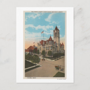Tacoma, WA - View of Pierce County Court House Postcard