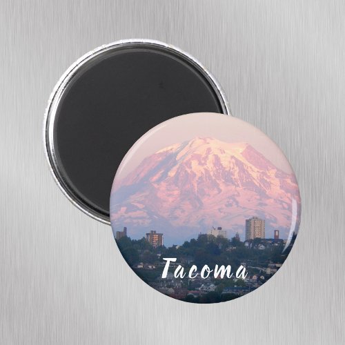 Tacoma Washington and Mount Rainier Magnet