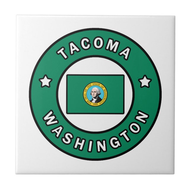 Tacoma Washington Ceramic Tile (Front)