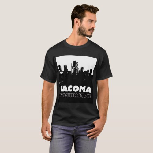 Tacoma Washington City Skyline City of Destiny T T_Shirt