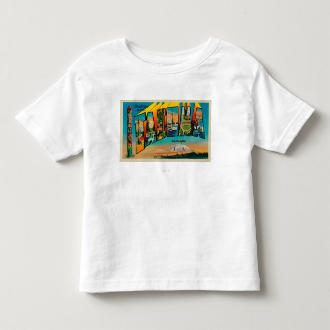 Tacoma, Washington - Large Letter Scenes 2 Toddler T-shirt (Front)