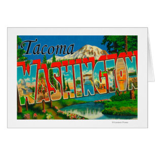 Tacoma, Washington - Large Letter Scenes Cards