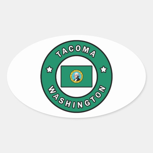 Tacoma Washington Oval Sticker
