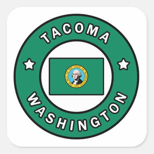 Tacoma Washington Square Sticker