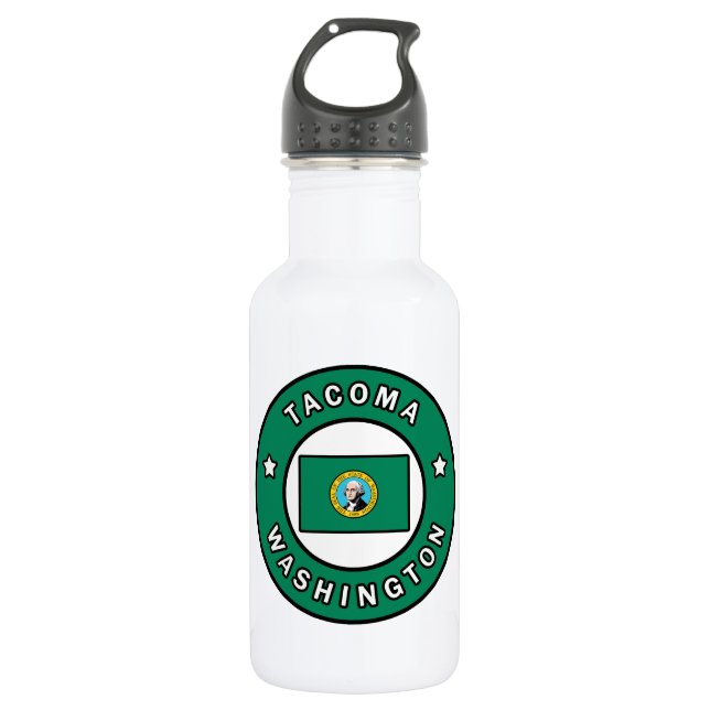 Tacoma Washington Stainless Steel Water Bottle (Front)