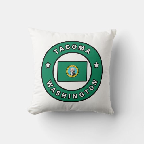Tacoma Washington Throw Pillow