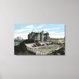 Tacoma, Washington - View of High School Canvas Print