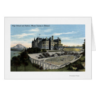 Tacoma, Washington - View of High School Cards
