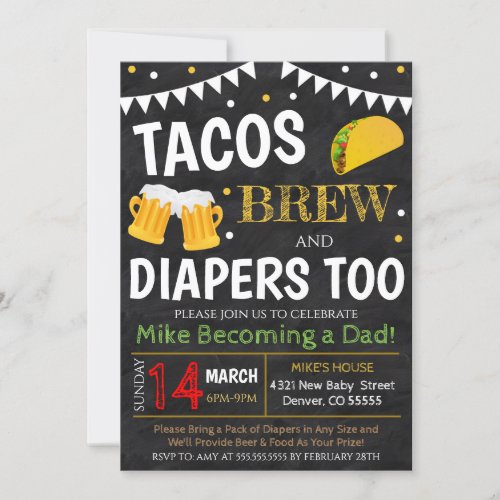 Tacos and Beer Baby Shower Invitation