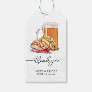 Tacos and Brews Engagement Party Gift Tags