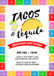 tequila birthday invitations zazzle