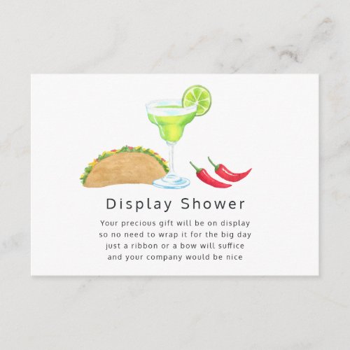 Tacos and Tequila Bridal Shower Display Shower Enclosure Card