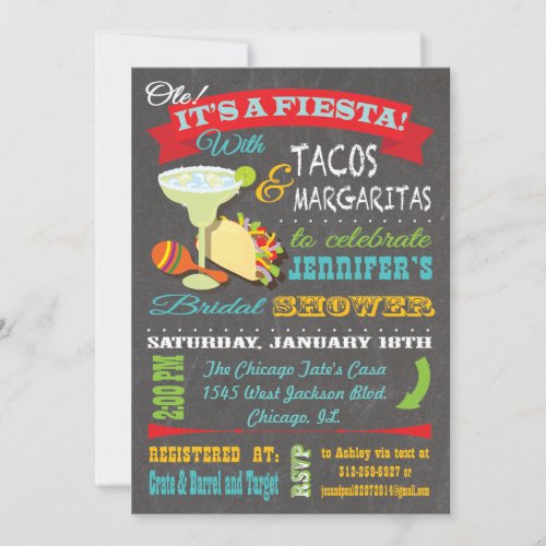 Tacos and Tequila Bridal Shower Invitation