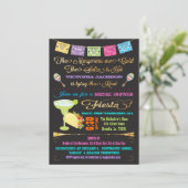Tacos and Tequila Bridal Shower Mexican Fiesta Invitation (Standing Front)
