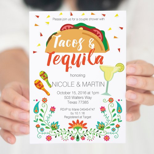 Tacos and Tequila Couple Shower Invitation