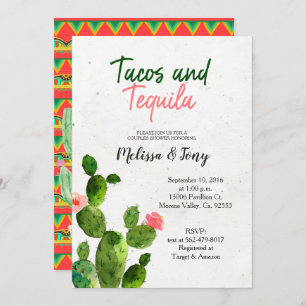 Tacos and Tequila Couples Shower Invitation