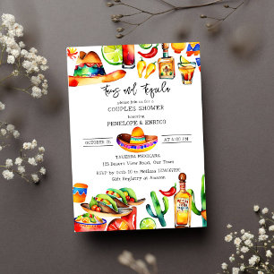 Tacos and tequila couples shower template