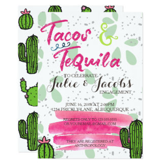 Tacos and Tequila Engagement Party Invitation