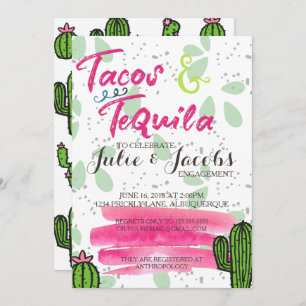 Tacos and Tequila Engagement Party Invitation