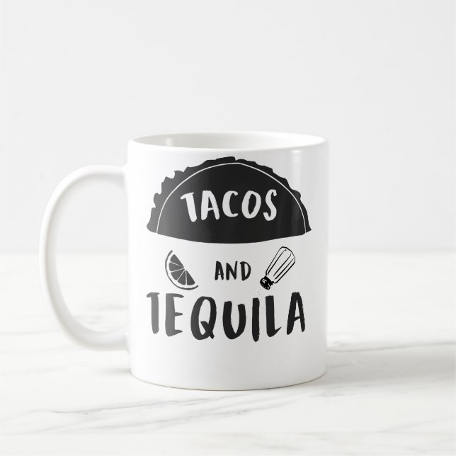 Tacos And Tequila Fiesta Celebration Coffee Mug (Left)