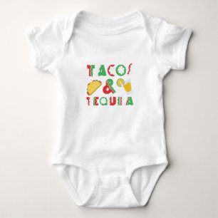 Tacos And Tequila Funny Drinking Mexican Food Baby Bodysuit