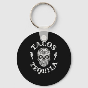 Tacos And Tequila Mexican Food Drinking Tee Men Wo Keychain