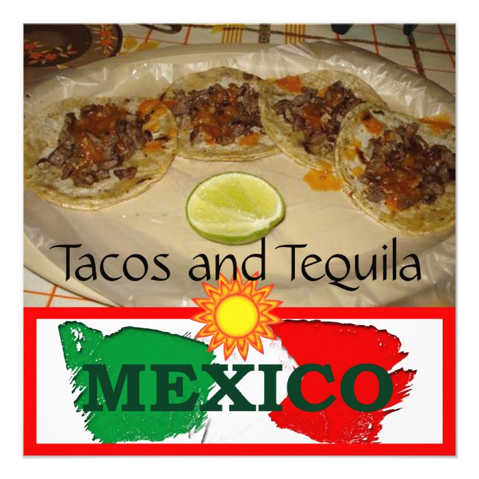 Tacos and Tequila Mexico Invites