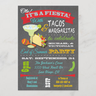 Tacos and Tequila Summer party Invitation
