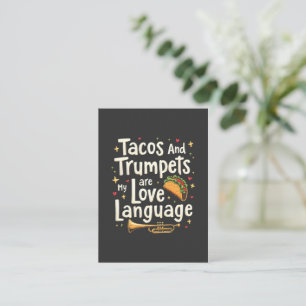 Tacos and Trumpets Are My Love Language Mexico  Enclosure Card