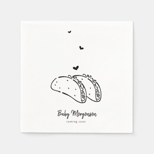 Tacos Baby Shower Napkin