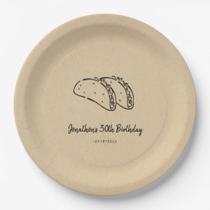 Tacos Birthday Party Paper Plates