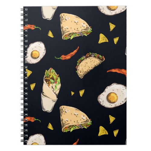 Tacos Burrito Nachos Mexican Food Gift Cute Summer Notebook