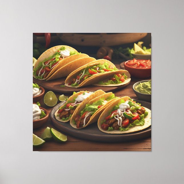 Tacos Canvas Print (Front)