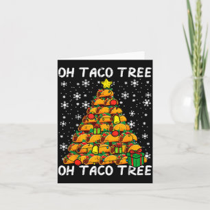 Tacos Christmas Tree Funny Xmas Foodie Mexican Men Card