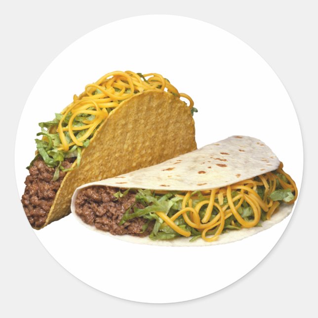 Tacos Classic Round Sticker (Front)