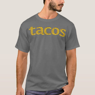 Tacos Food Typography T-Shirt
