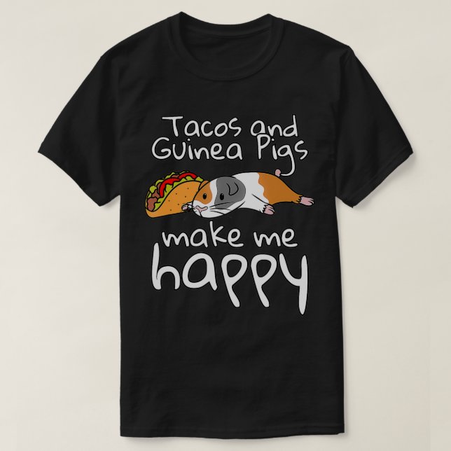 Tacos Guinea Pig Pet  T-Shirt (Design Front)