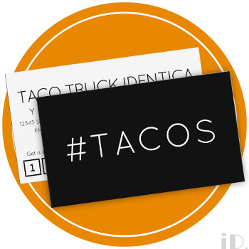 #tacos Hashtag Loyalty Punch Card by identica at Zazzle