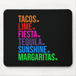 Tacos Lime Fiesta Tequila Cinco De Mayo Gift Mouse Pad