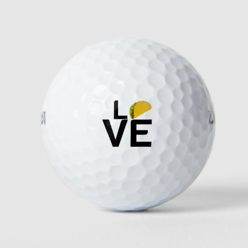 TACOS LOVE GOLF BALLS