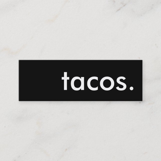 tacos. loyalty punch card (Front)